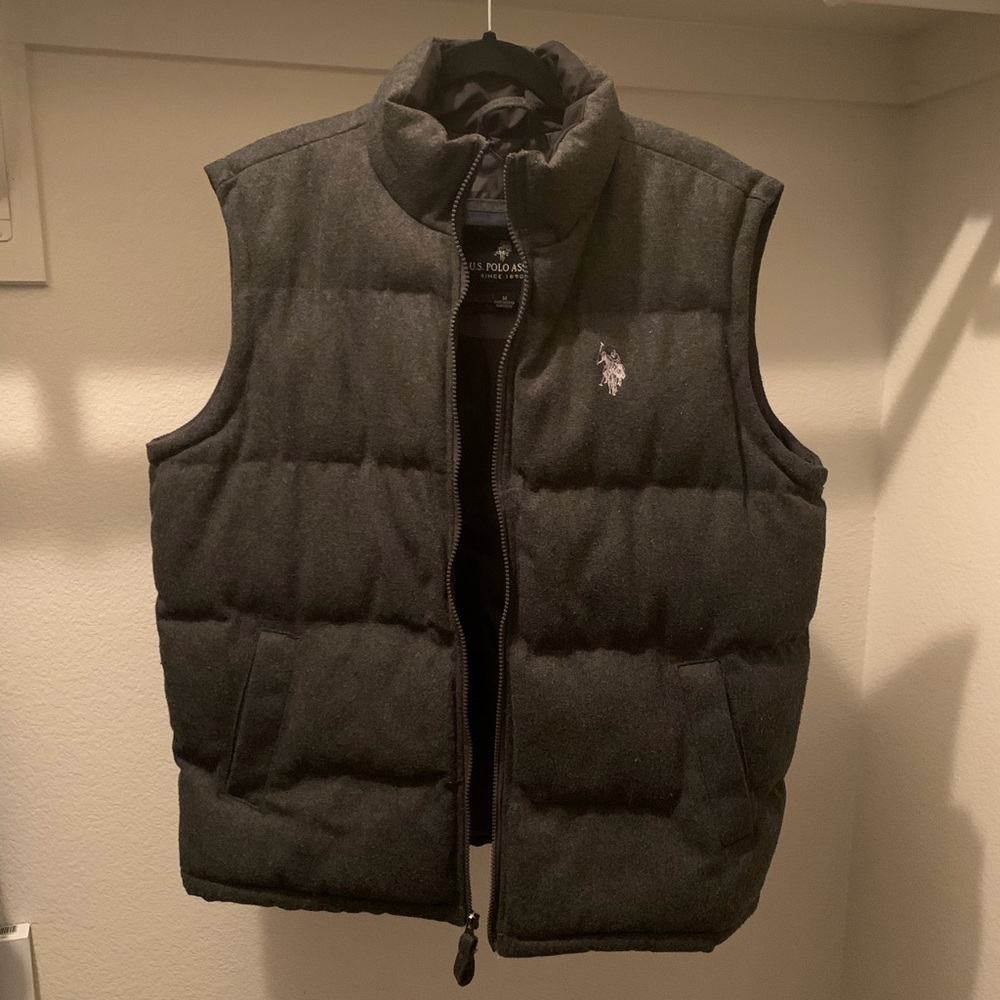 U.S. Polo Assn. - Men’s Charcoal Wool blend Vest,M